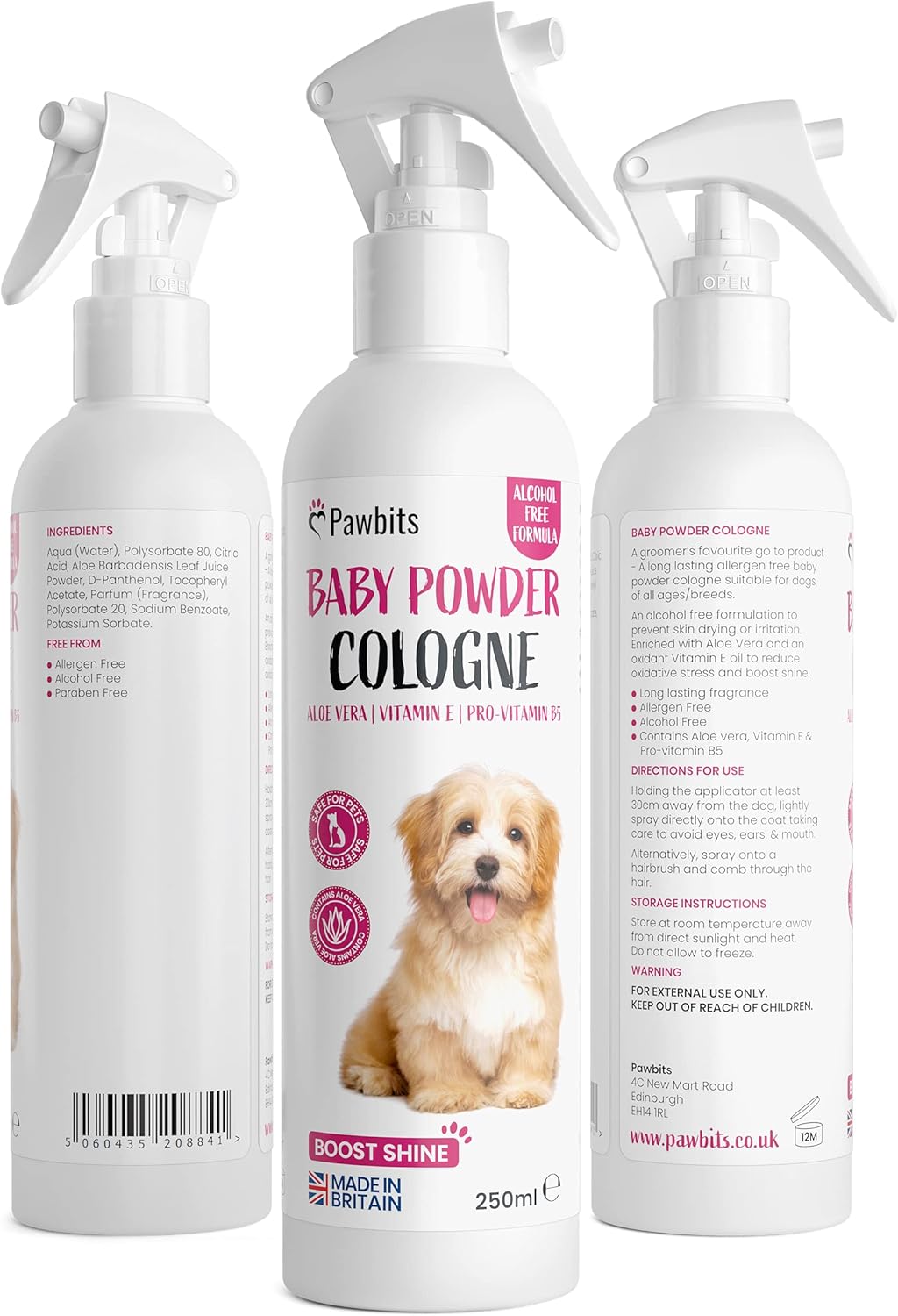 Baby Powder Cologne for Dogs, 250ml